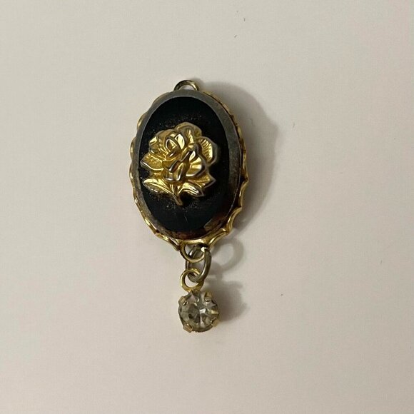 Vintage Floral Flower Dangle Pendant Charm No Loop - Picture 3 of 16